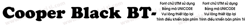 Cooper Black BT字体转换
